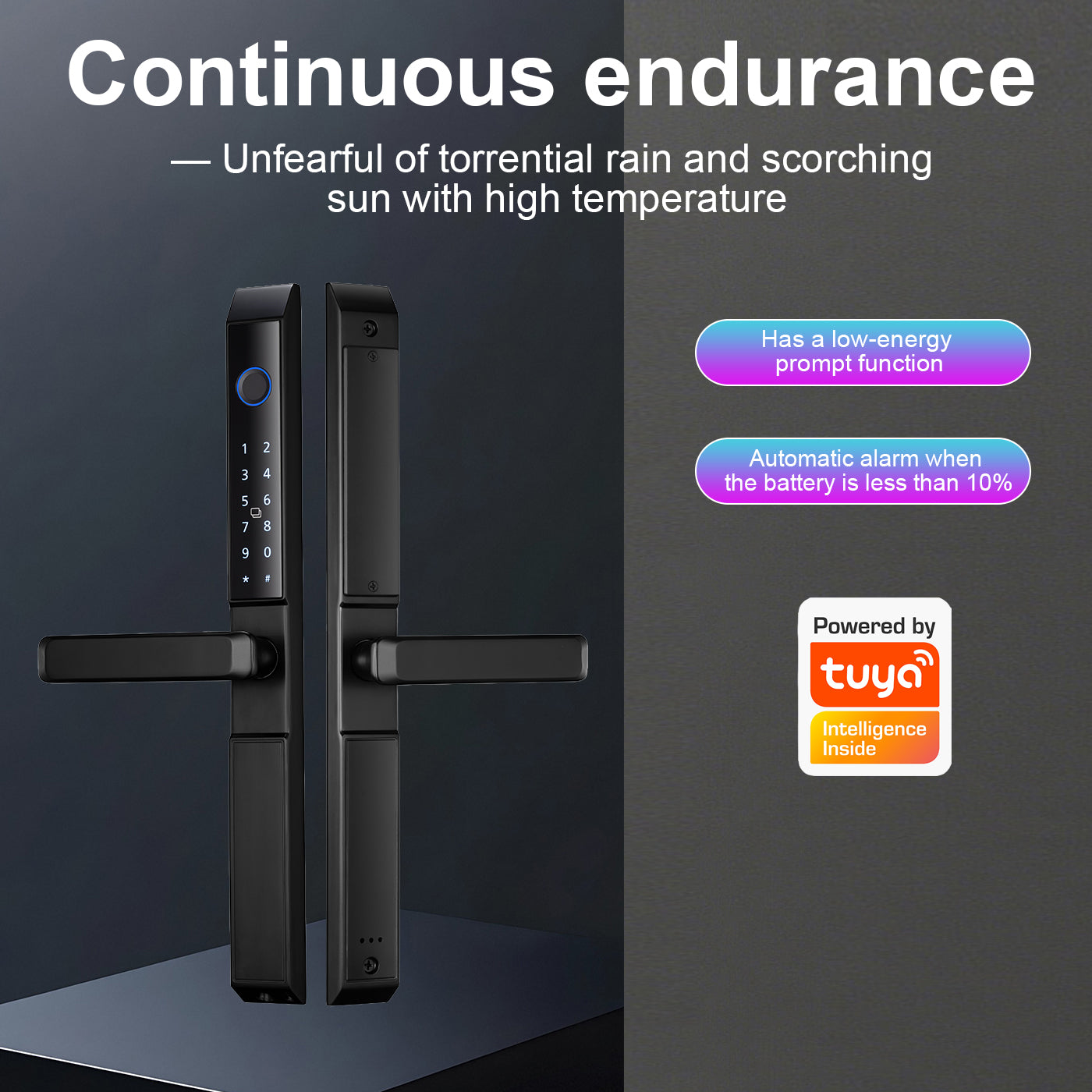 Waterproof smart graffiti App, broken bridge smart narrow door fingerprint WiFi aluminum sliding door lock