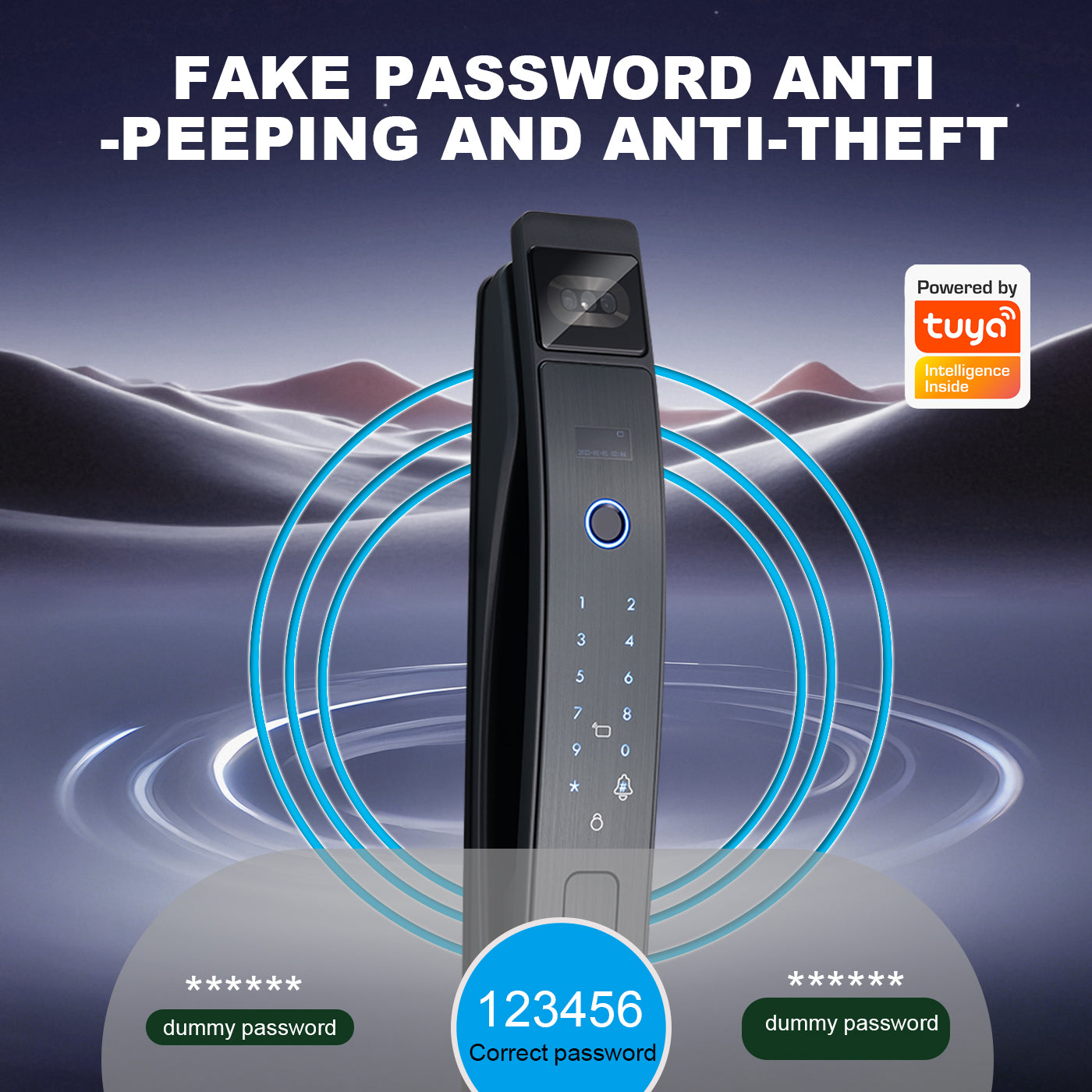 Graffiti application, smart lock, real-time video call function, security camera, fingerprint digital lock, 3D face recognition