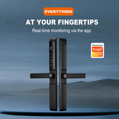 Waterproof smart graffiti App, broken bridge smart narrow door fingerprint WiFi aluminum sliding door lock