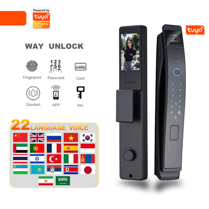 Graffiti application, smart lock, real-time video call function, security camera, fingerprint digital lock, 3D face recognition
