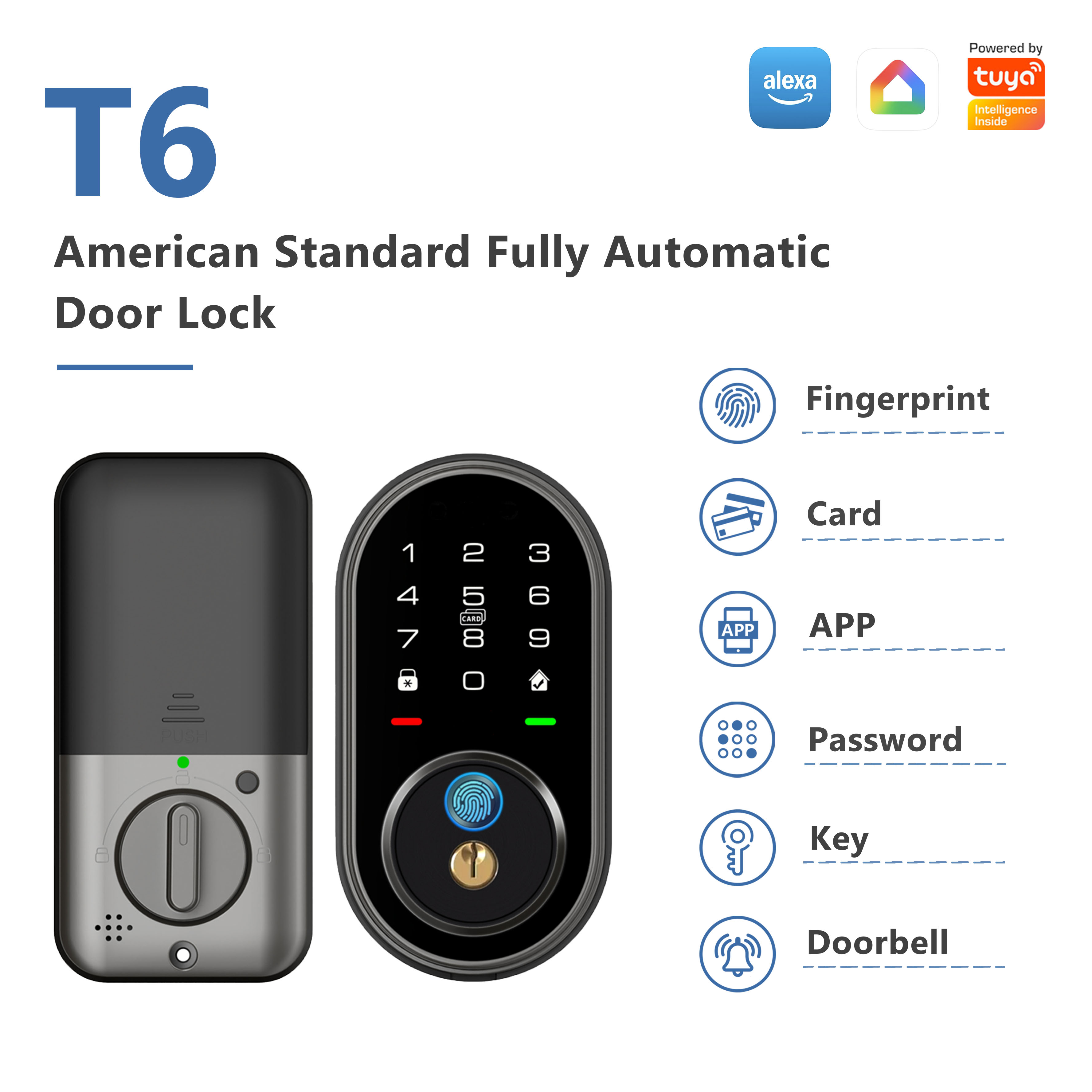 Model: T6 American Standard Fully Automatic Door Lock