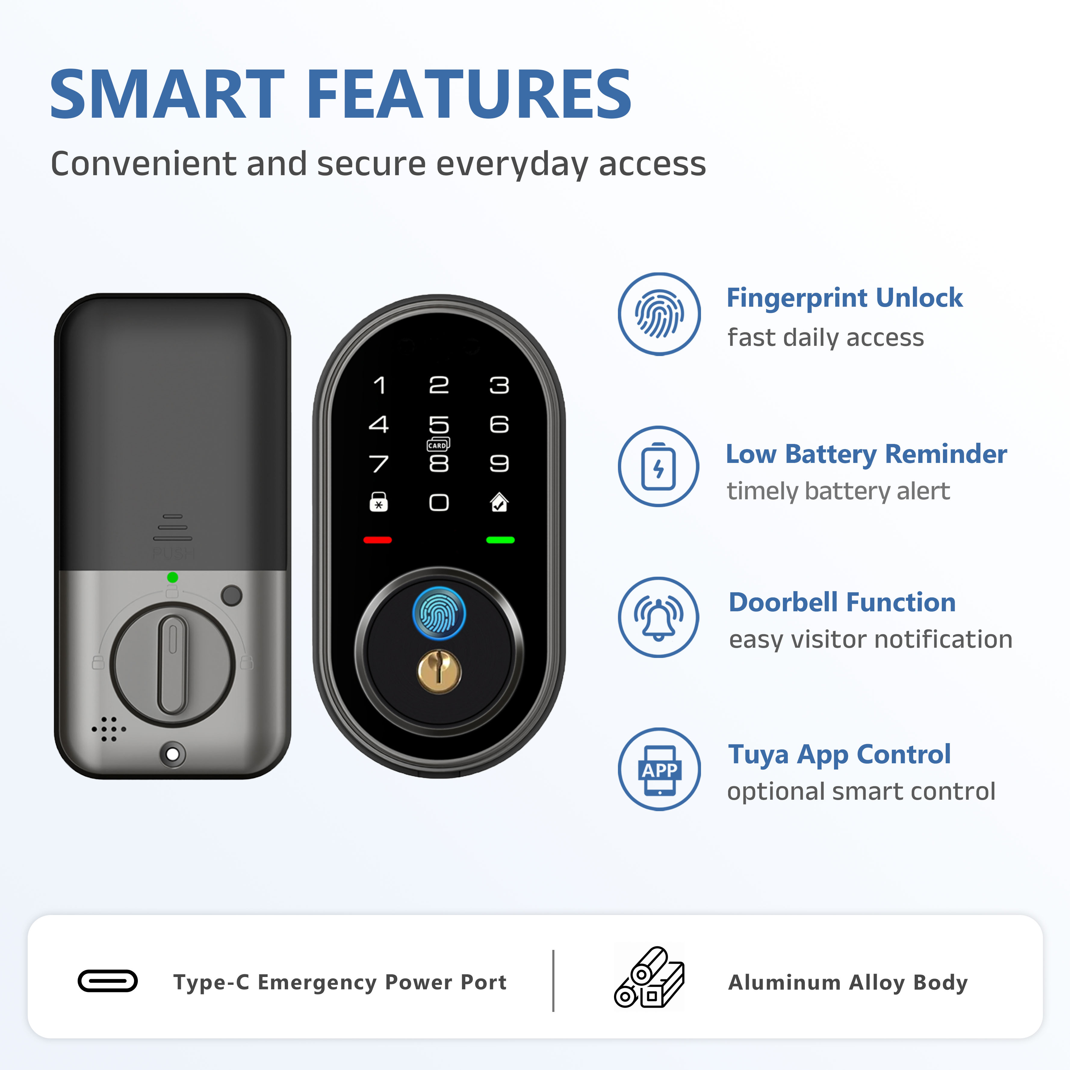 Model: T6 American Standard Fully Automatic Door Lock