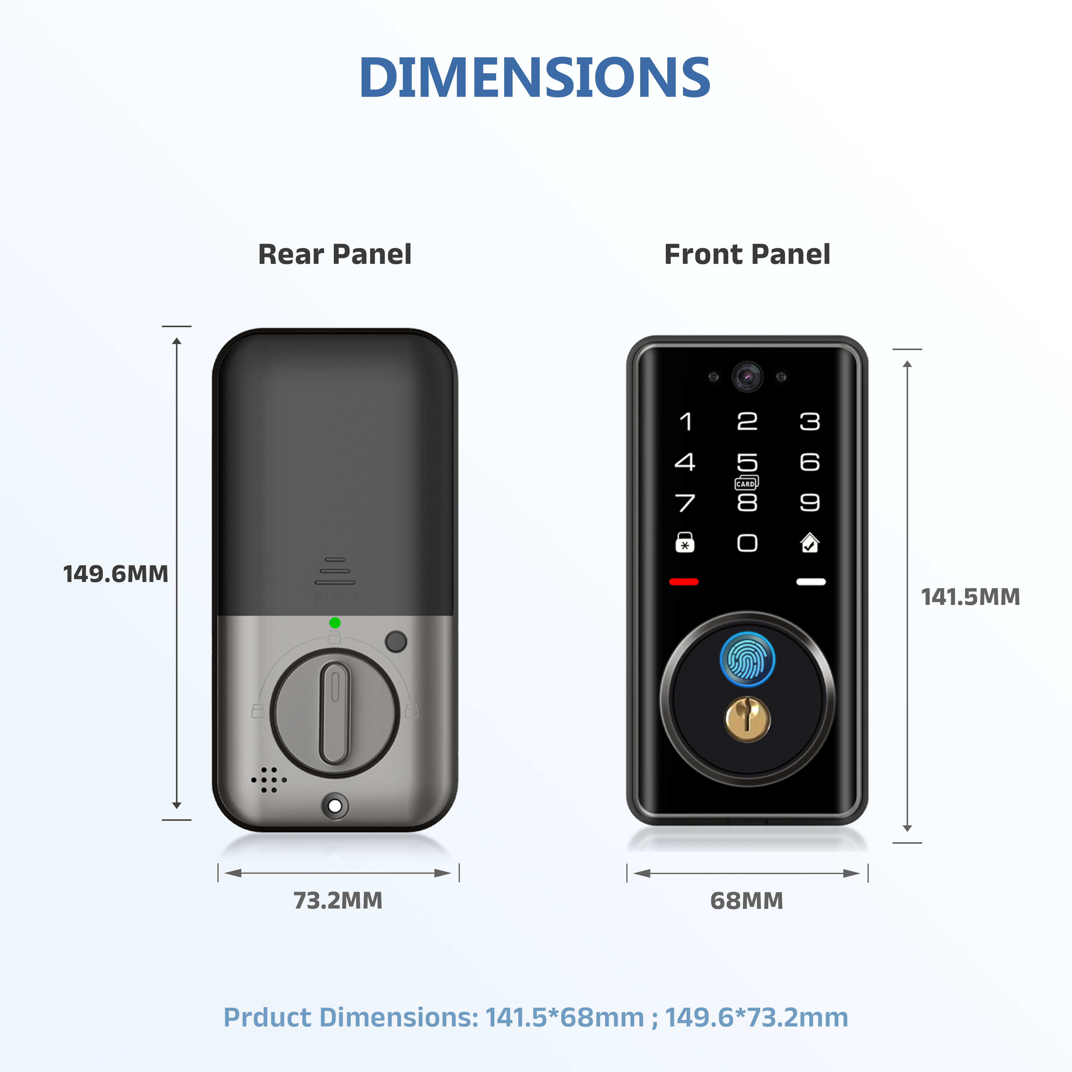 Model: T3-Video WIFI American Standard Fully Automatic Door Lock