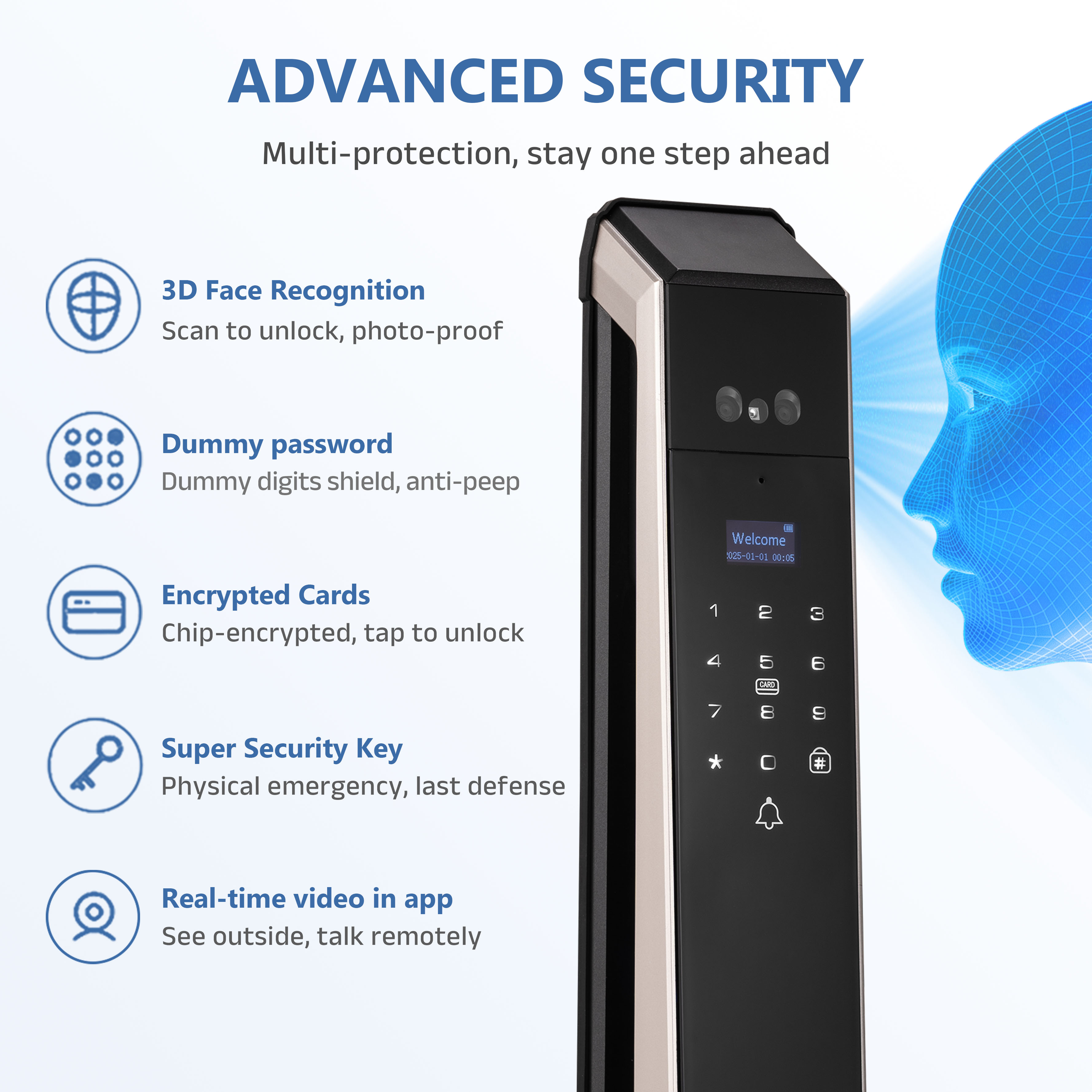 Model: KA Face Recognition Smart Lock