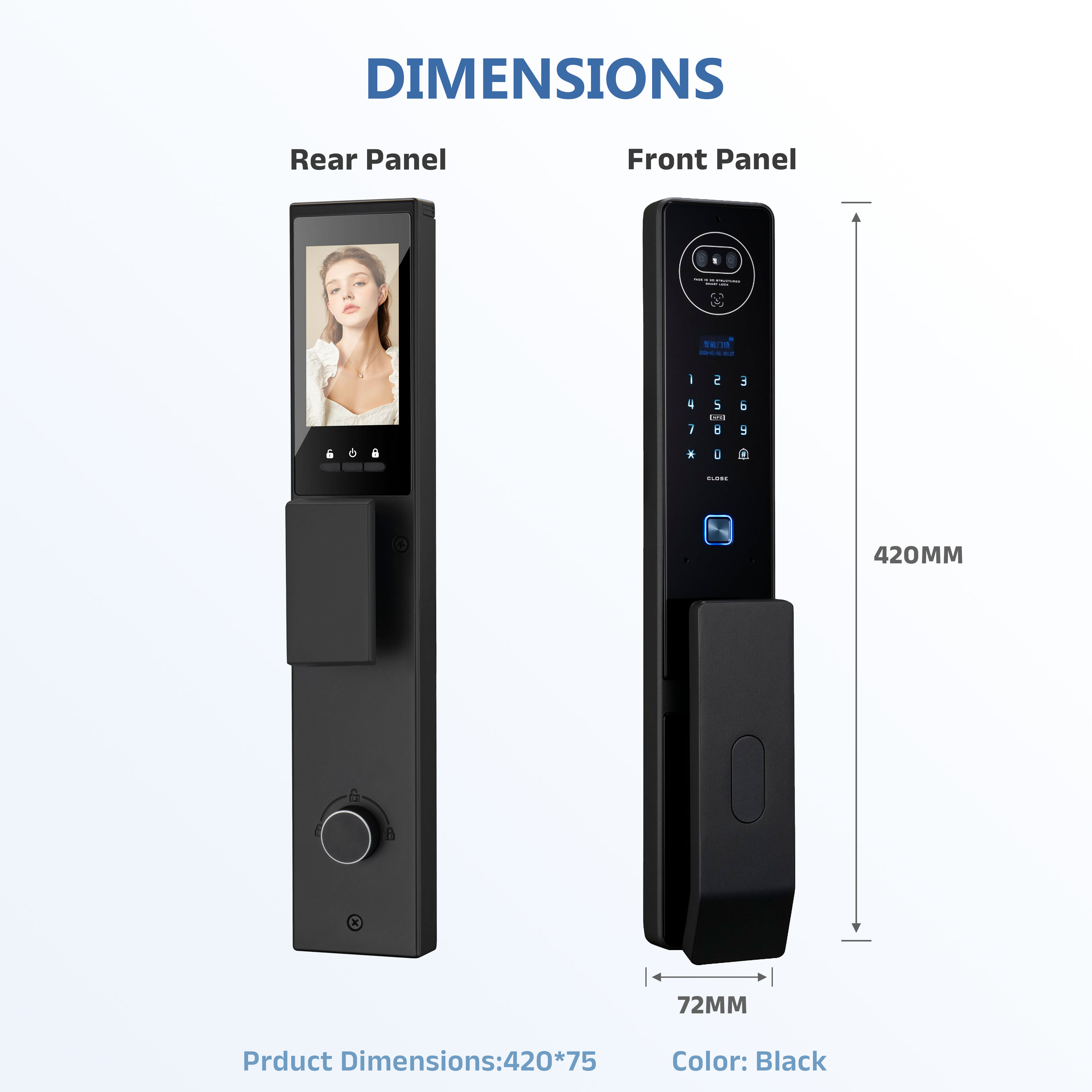 Model: K07 Face Recognition Smart Lock