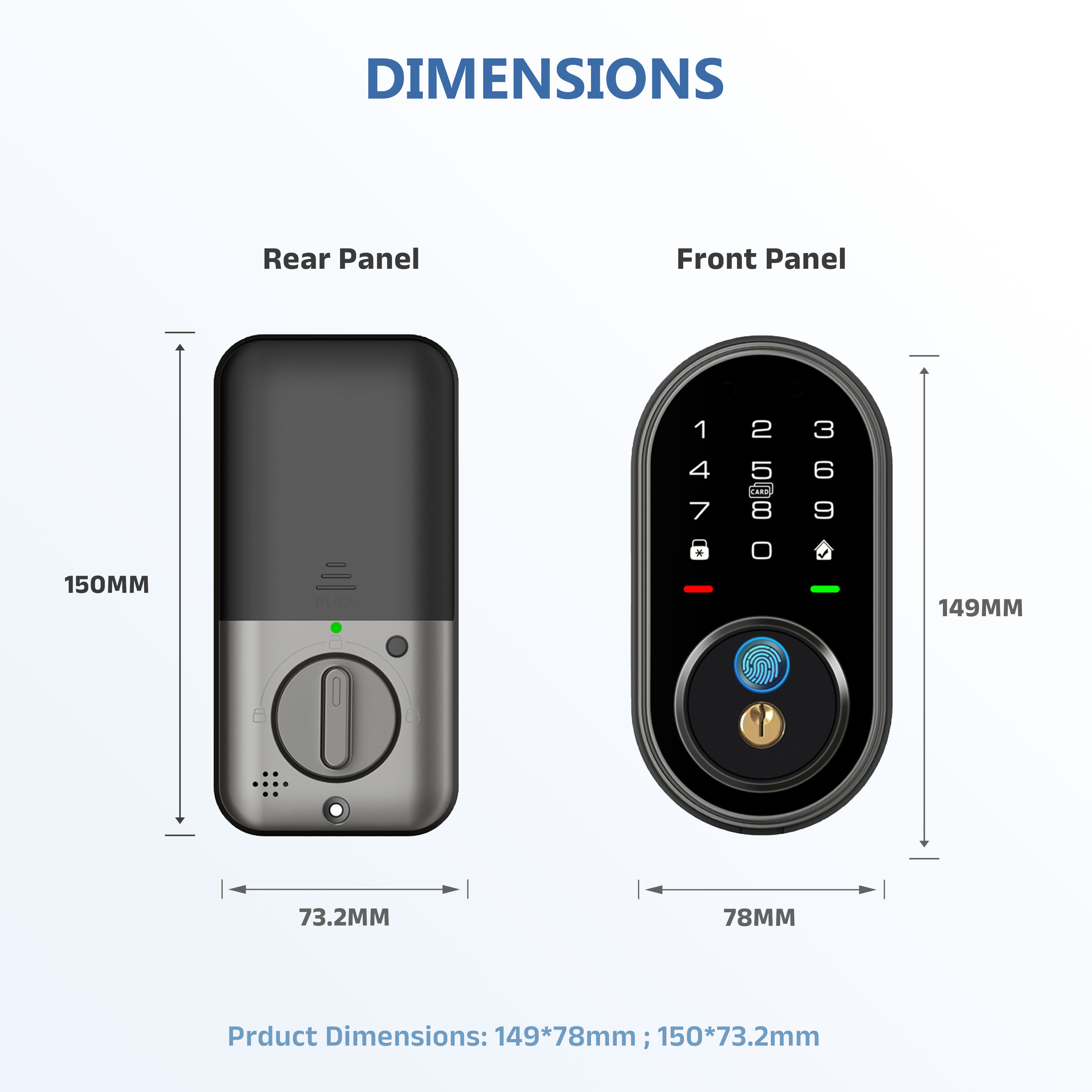 Model: T6 American Standard Fully Automatic Door Lock