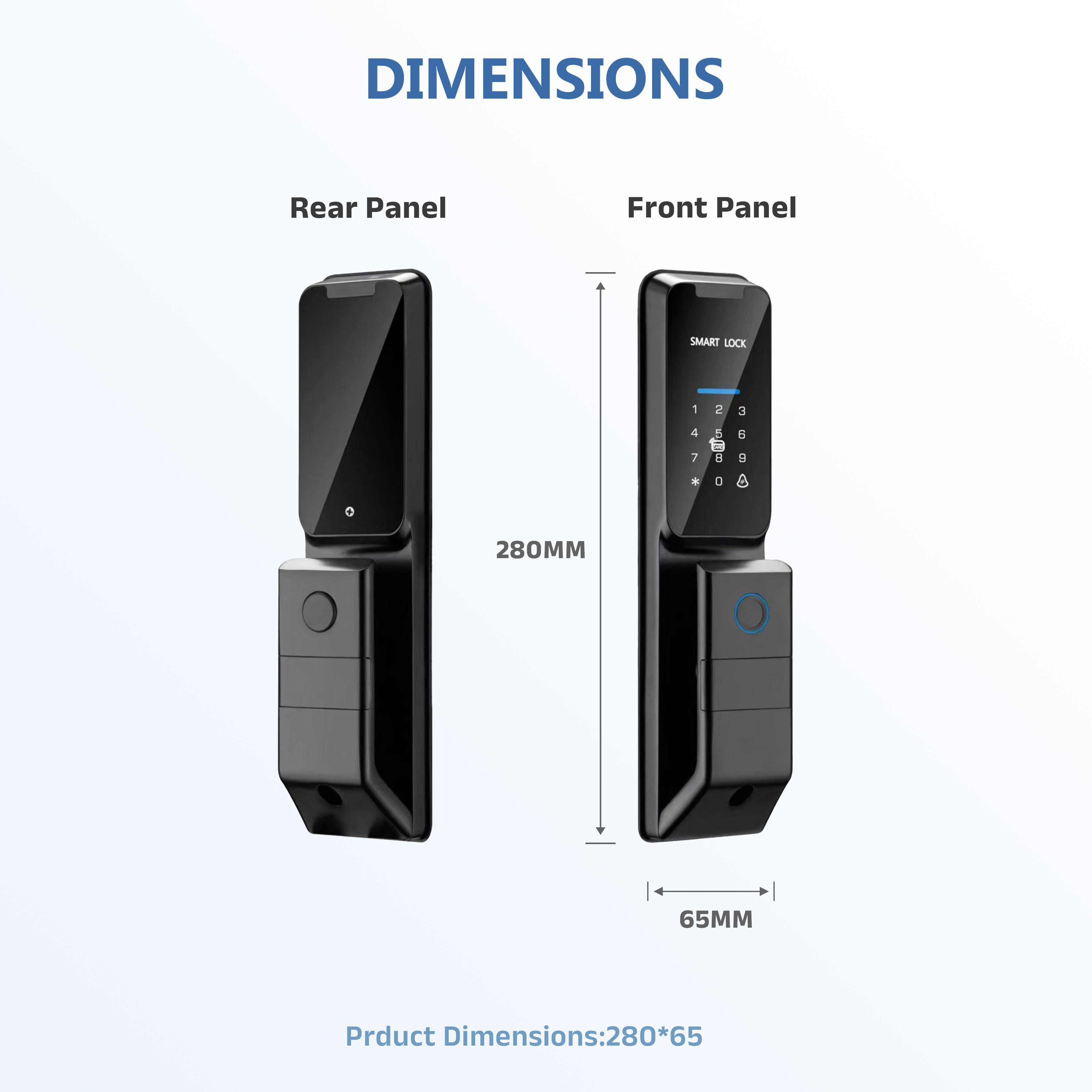 Model: K12 Smart Lock for Wooden Bedroom/Bathroom Doors