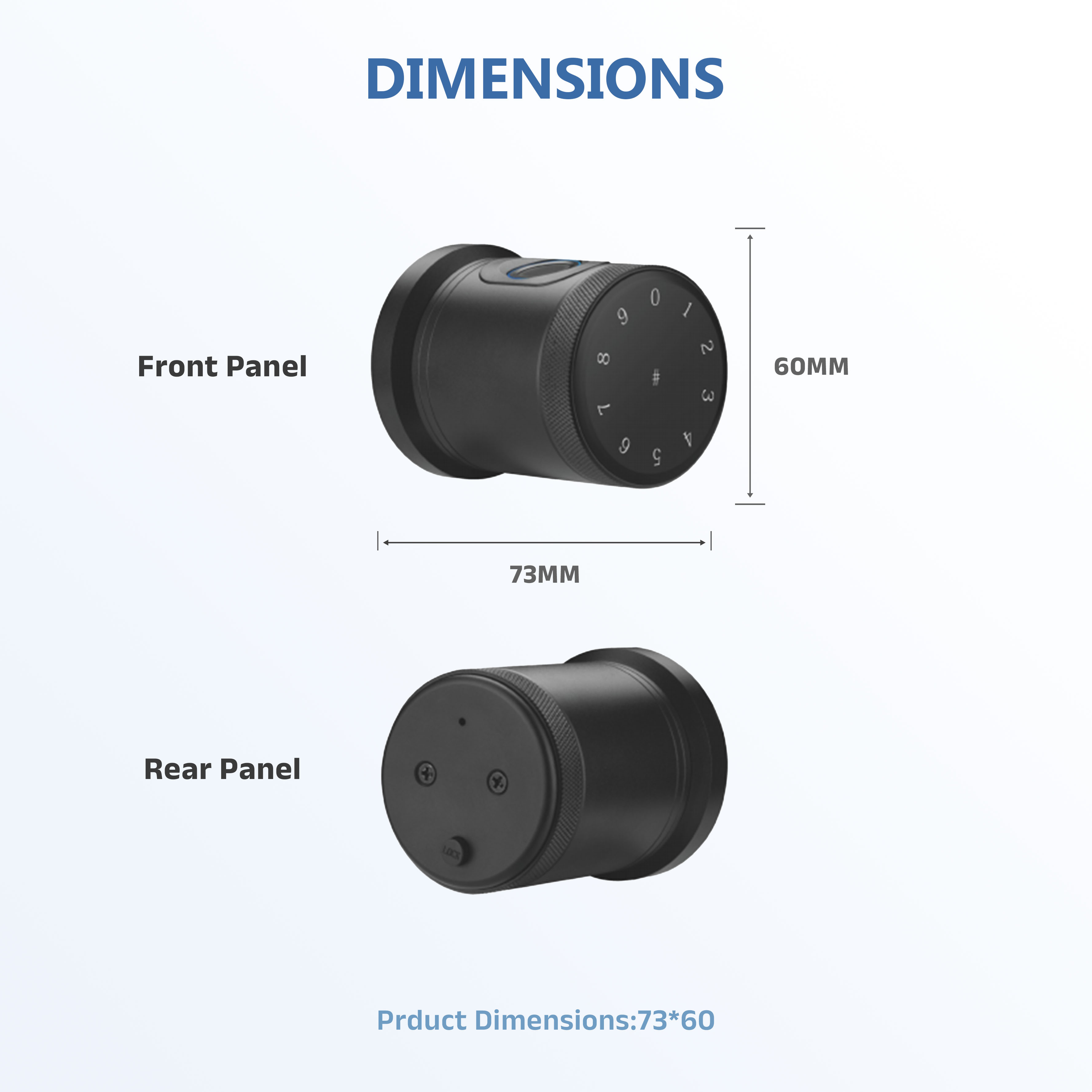 Model: 8806 Indoor Spherical Fingerprint Lock