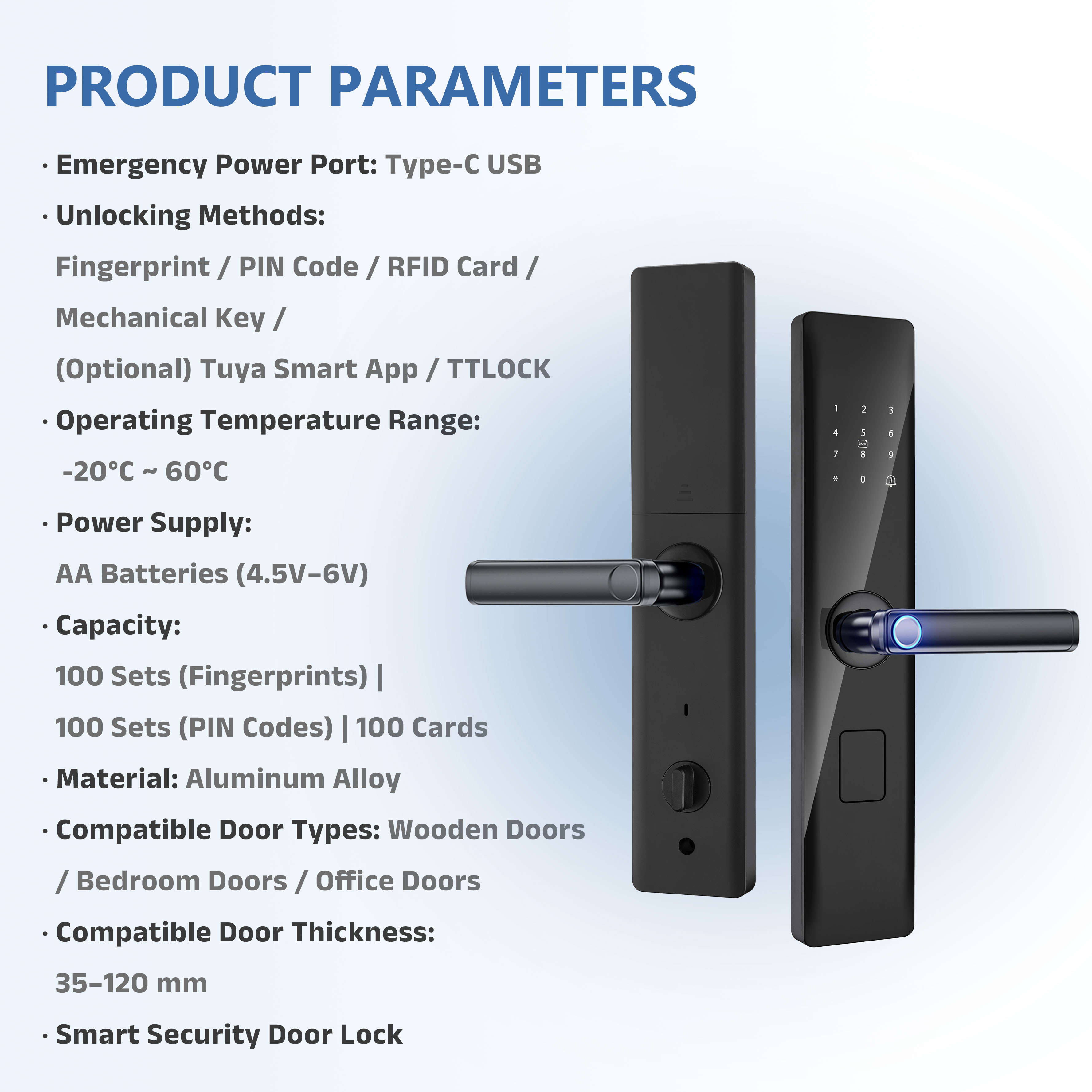 Model: Z13 Smart Security Door Lock