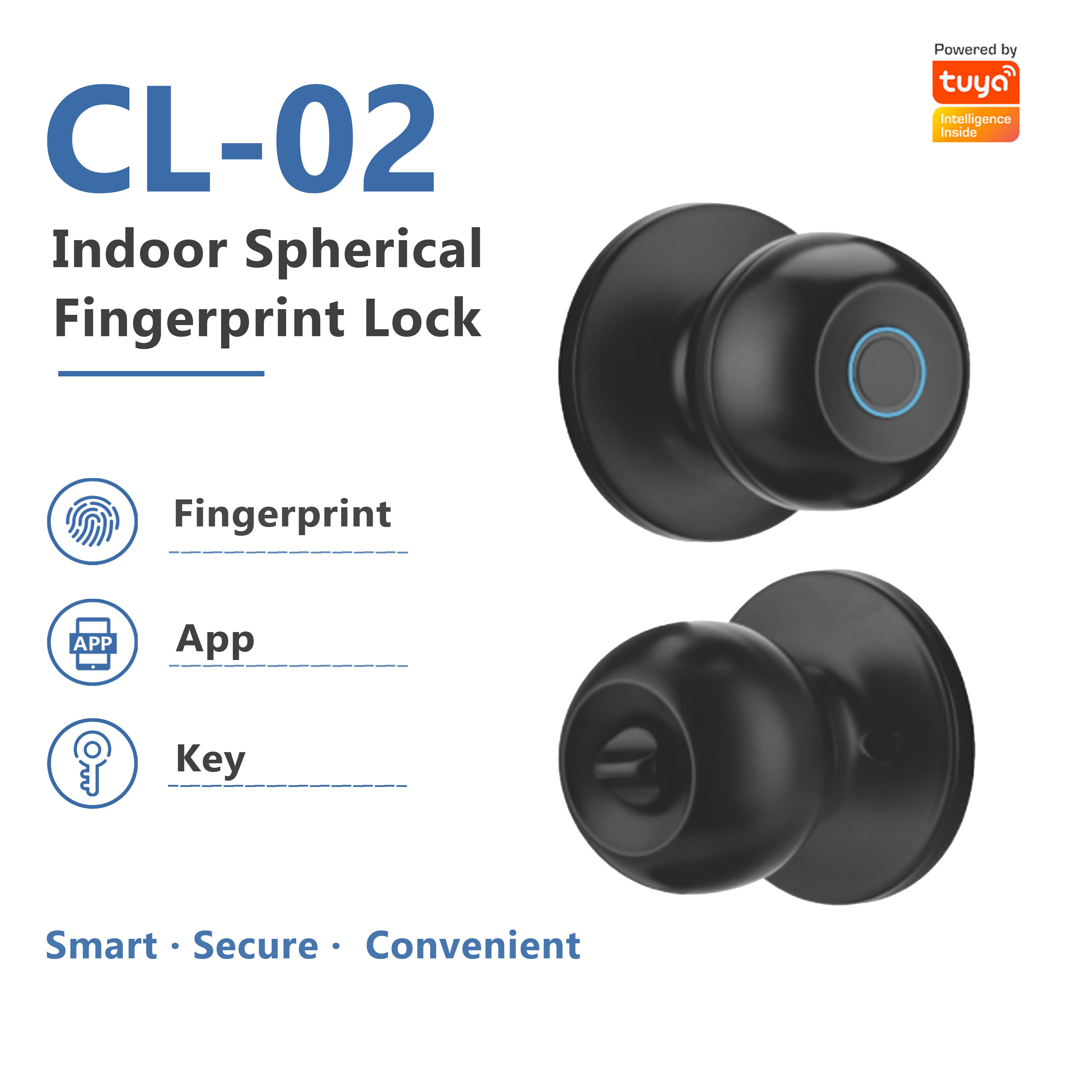 Model: CL-02 Fingerprint Spherical Smart Lock
