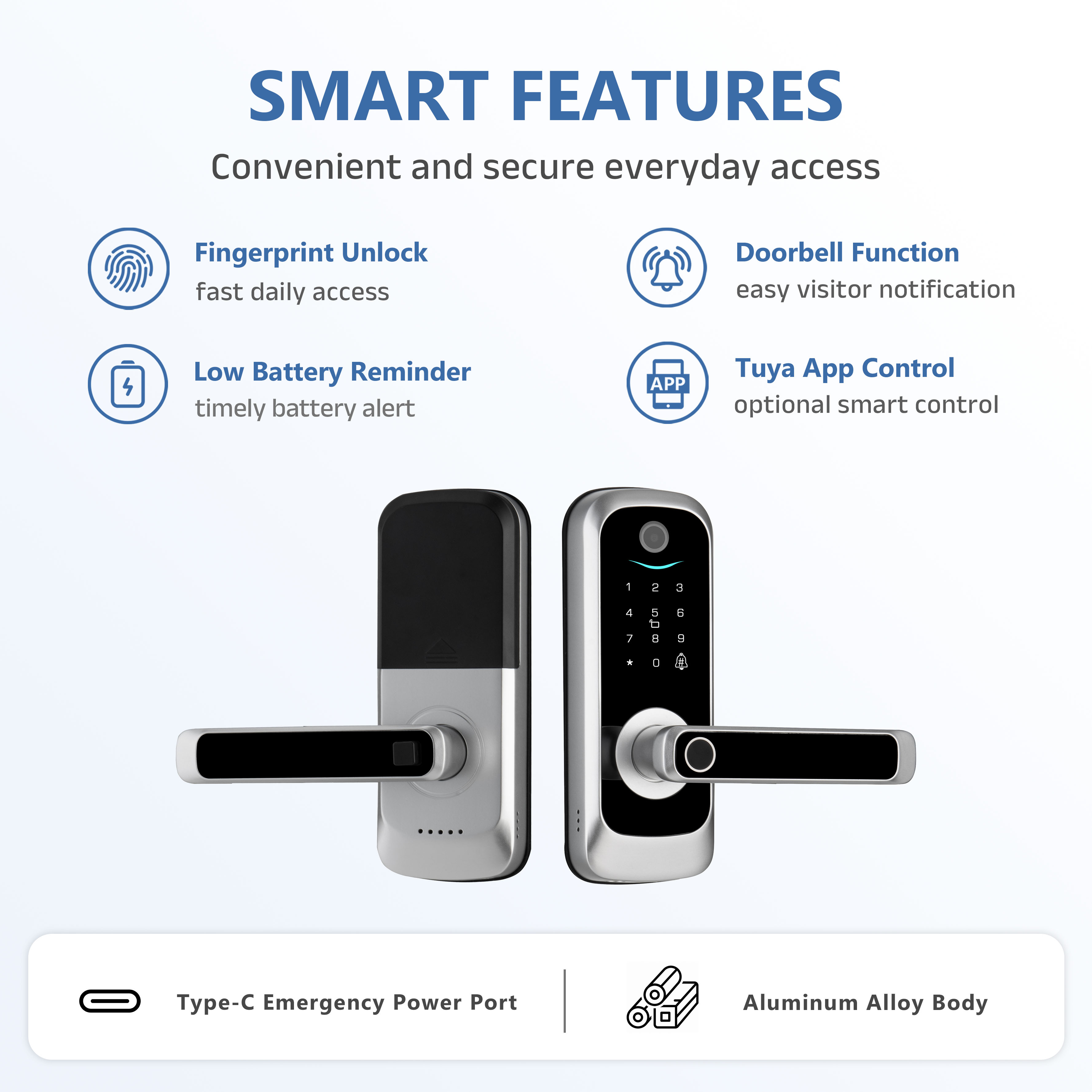 Model: S1PRO Smart Wooden Door Lock with Camera