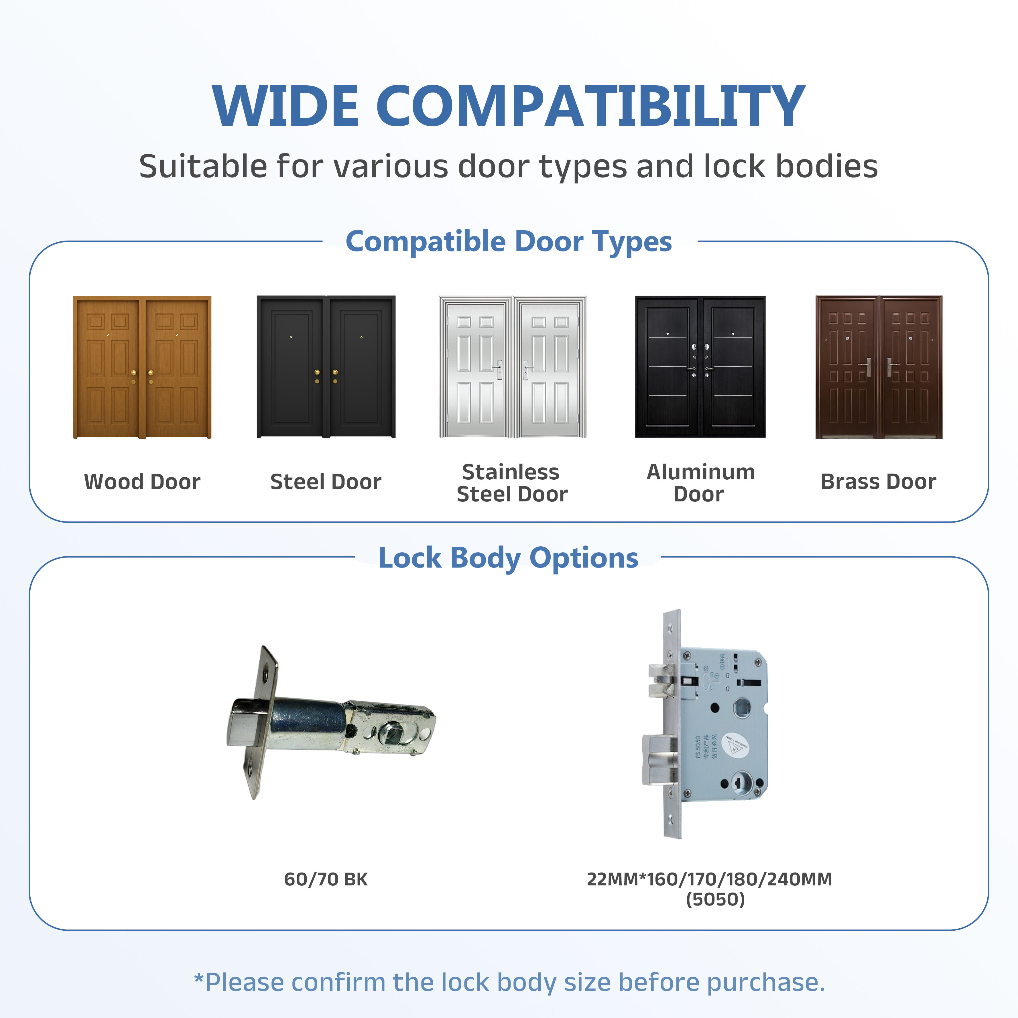Model: K16 Smart Lock for Wooden Bedroom/Bathroom Doors