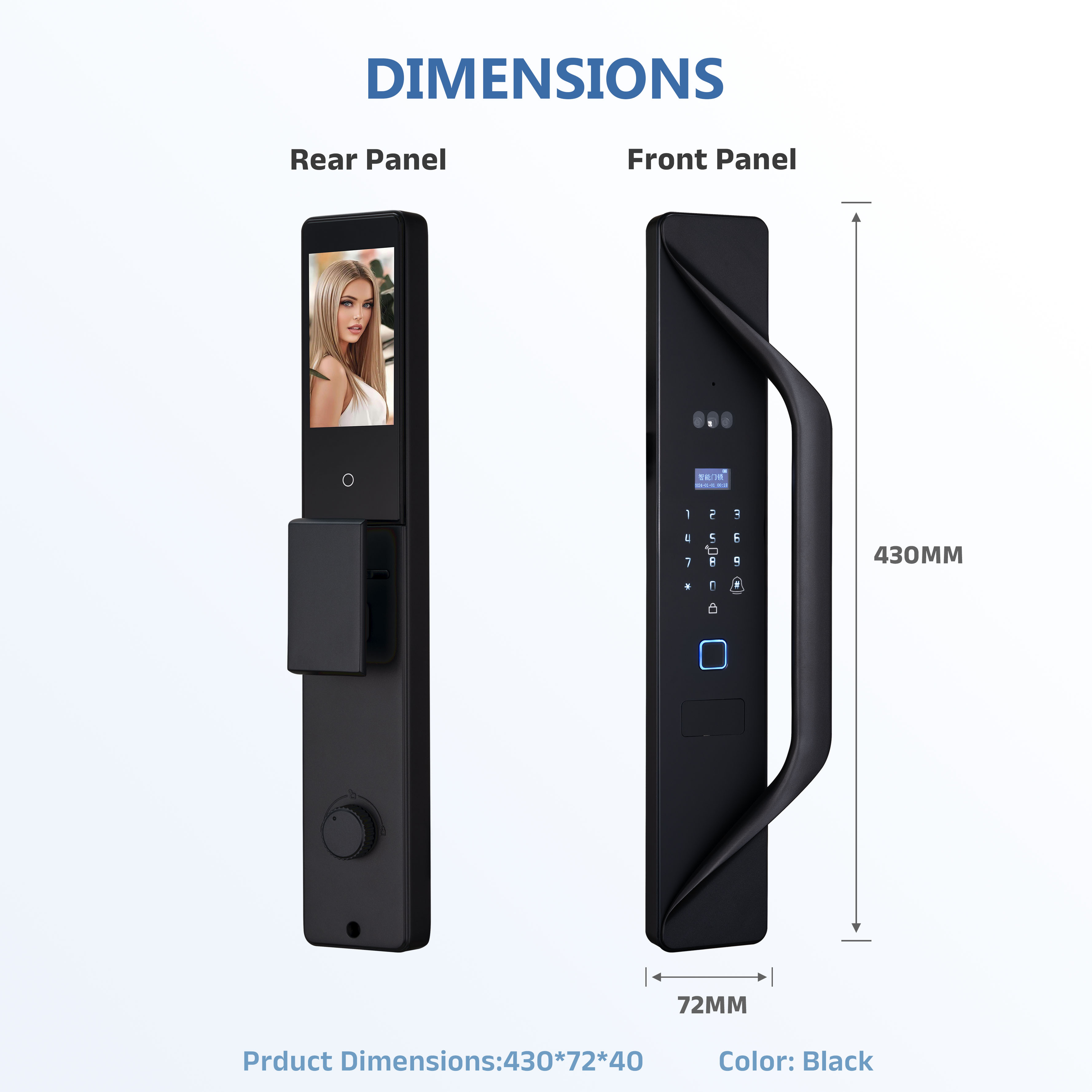 Model: K68 Face Recognition Smart Lock