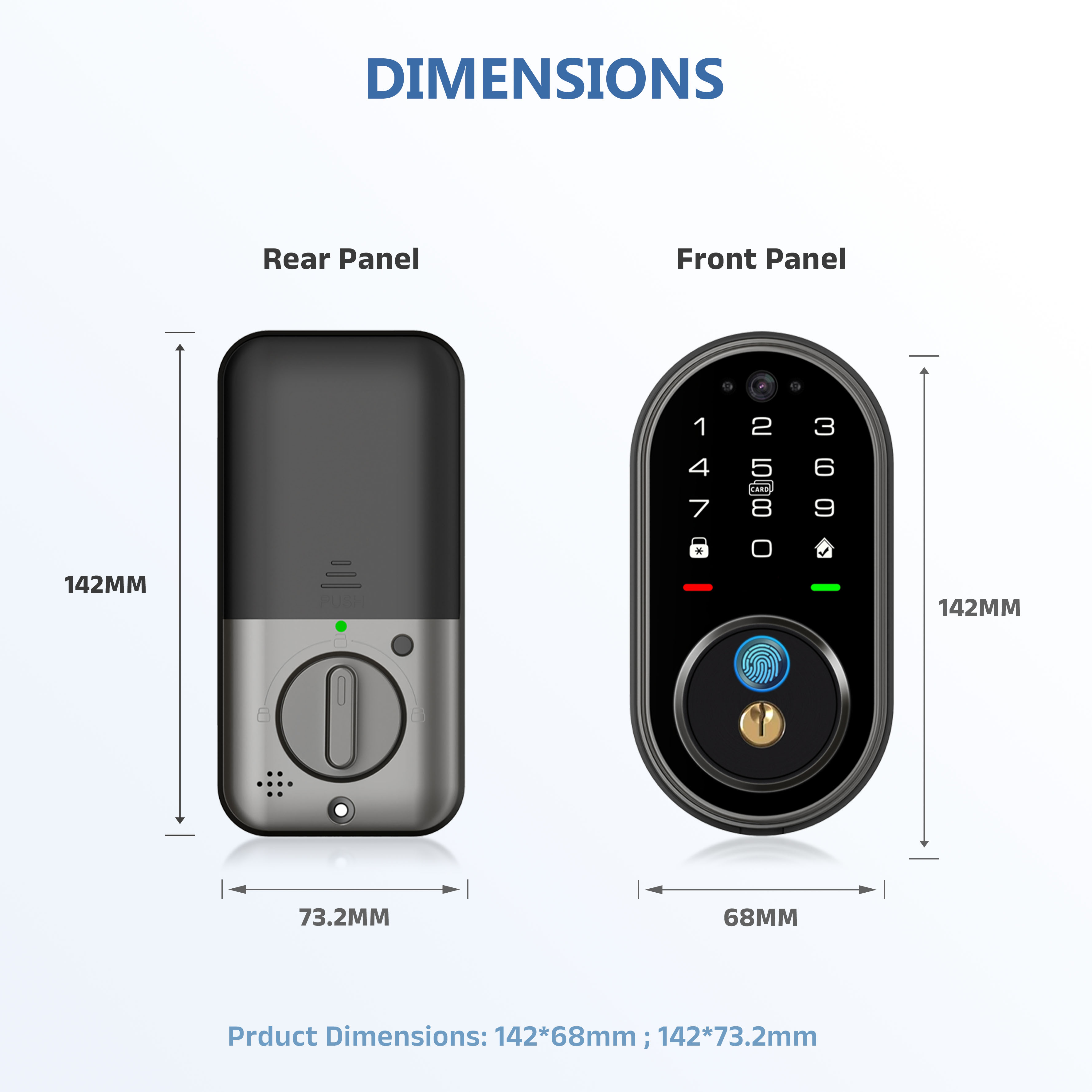 Model: T6-Video WIFI American Standard Fully Automatic Door Lock