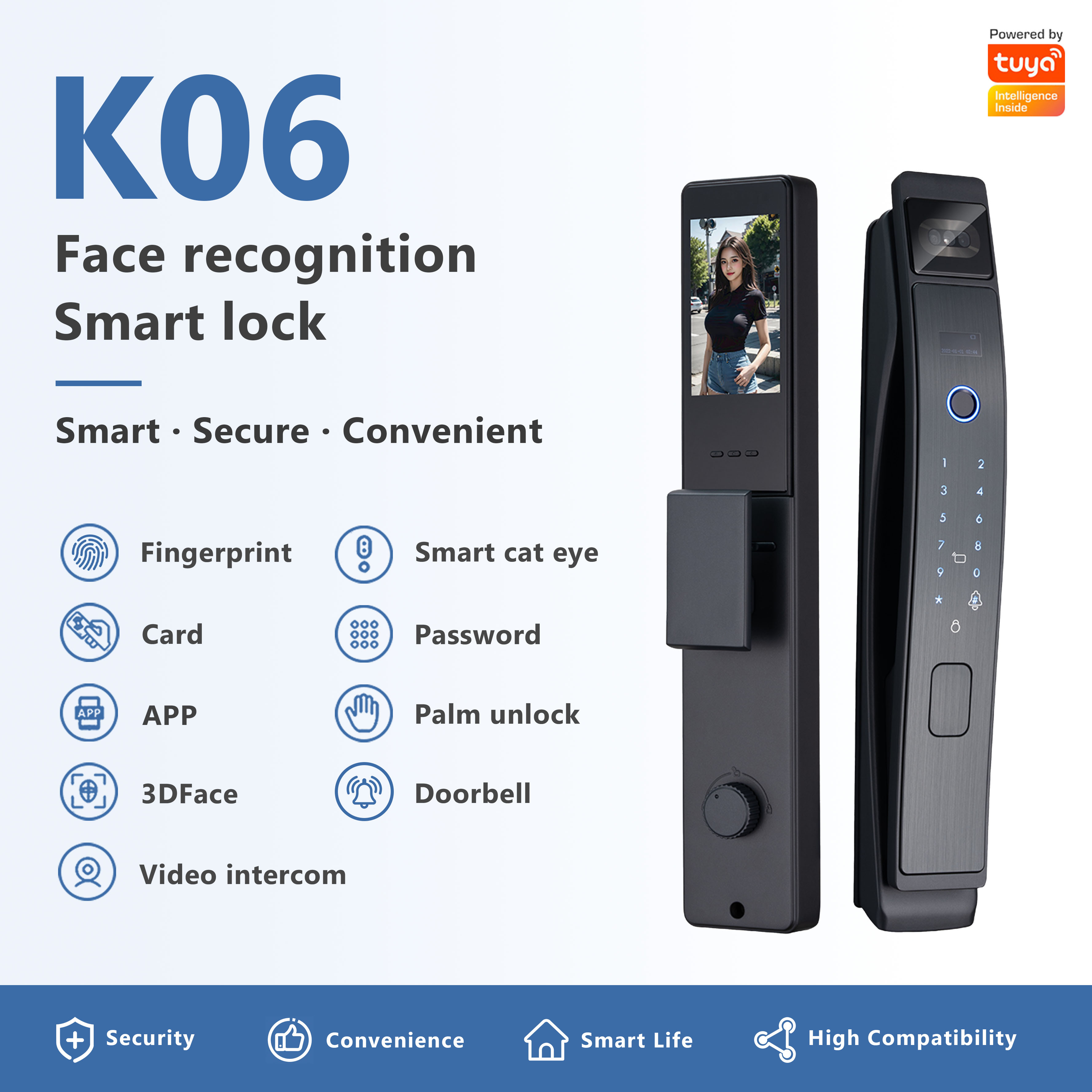 Model: K06 Face Recognition Smart Lock