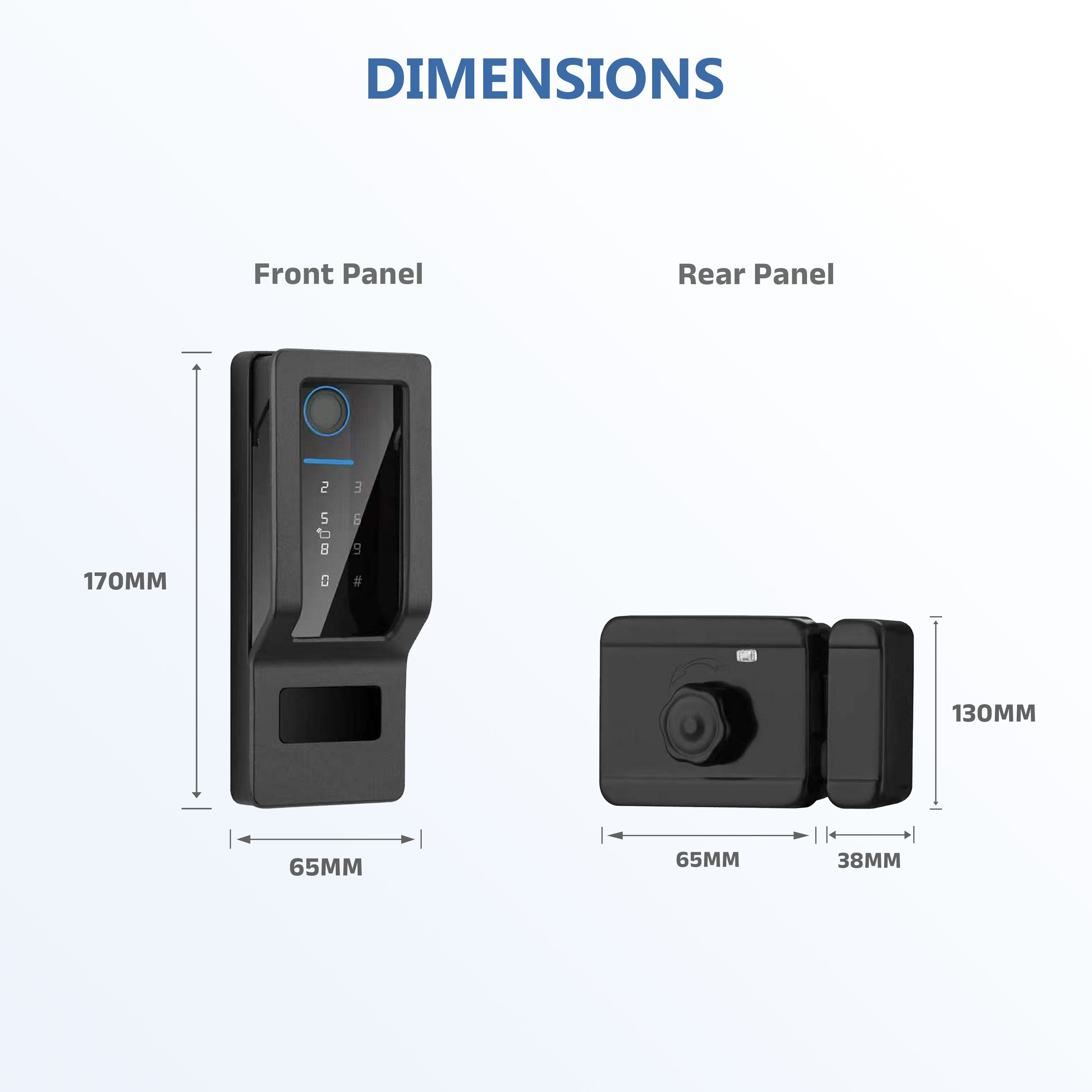 Model: B1 Outdoor Waterproof Iron Door Smart Lock