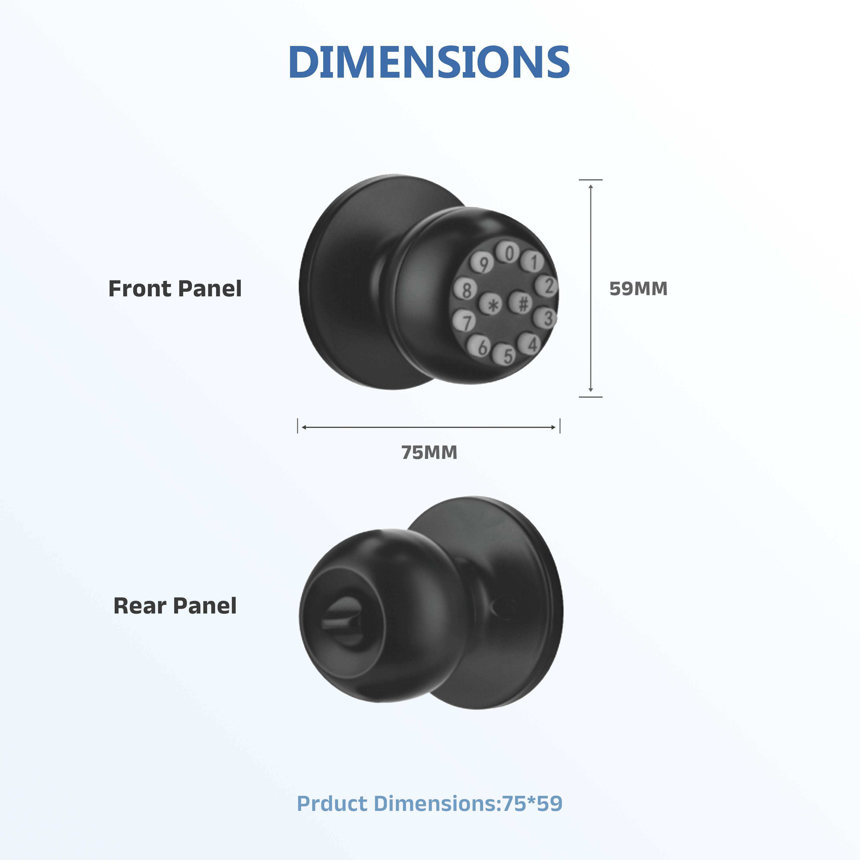Model: CL-01 Password Spherical Door Lock