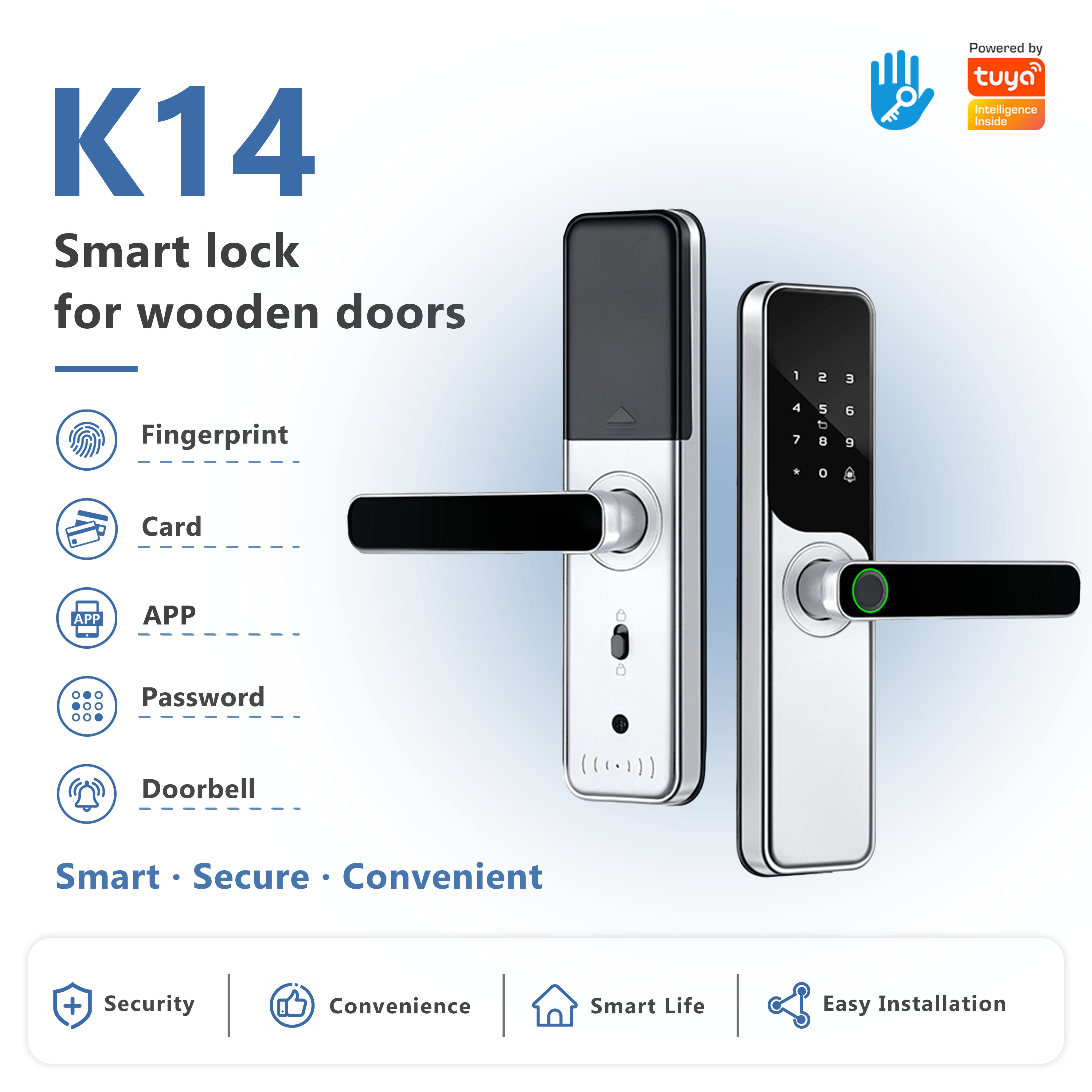 Model: K14 Smart Wooden Door Lock