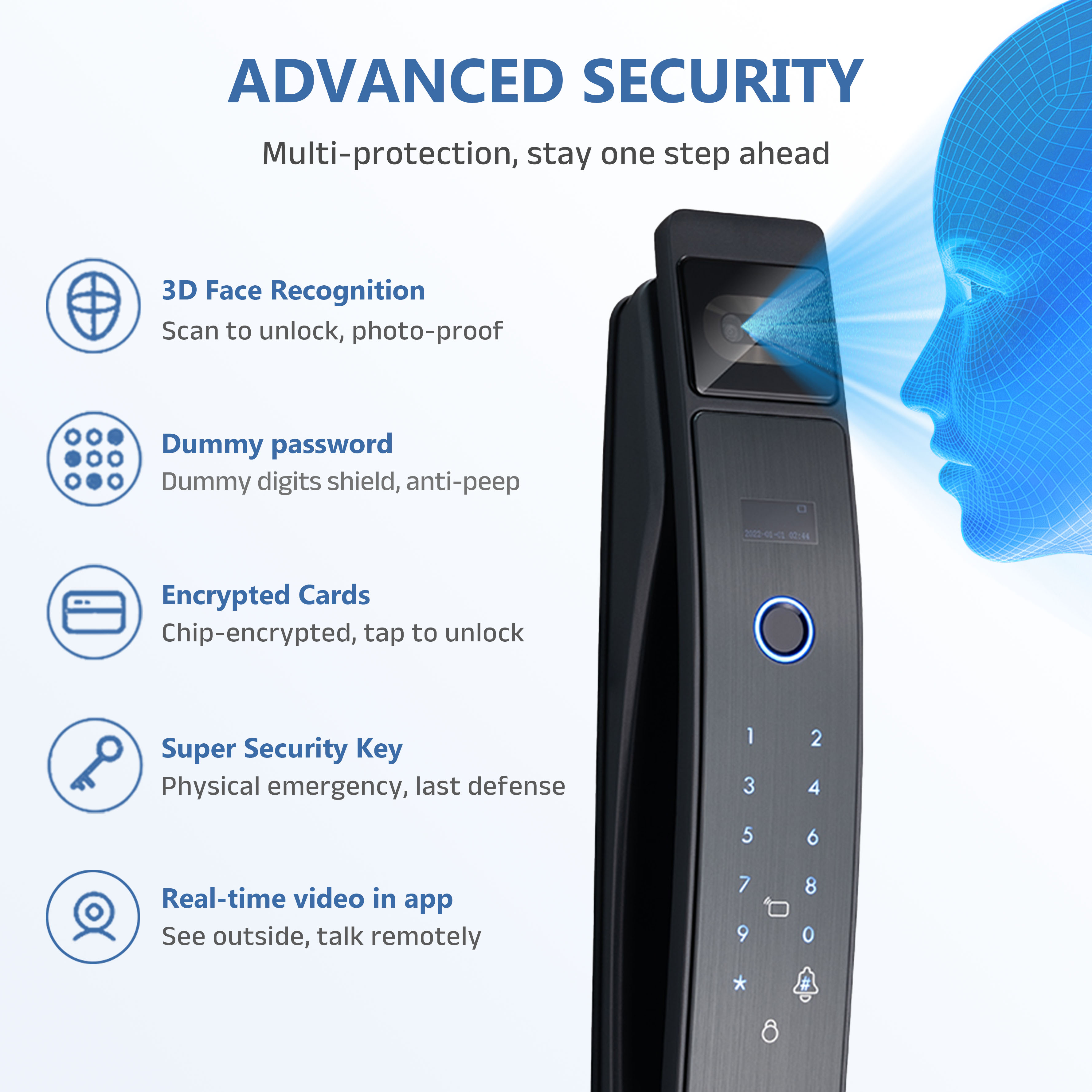 Model: K06 Face Recognition Smart Lock