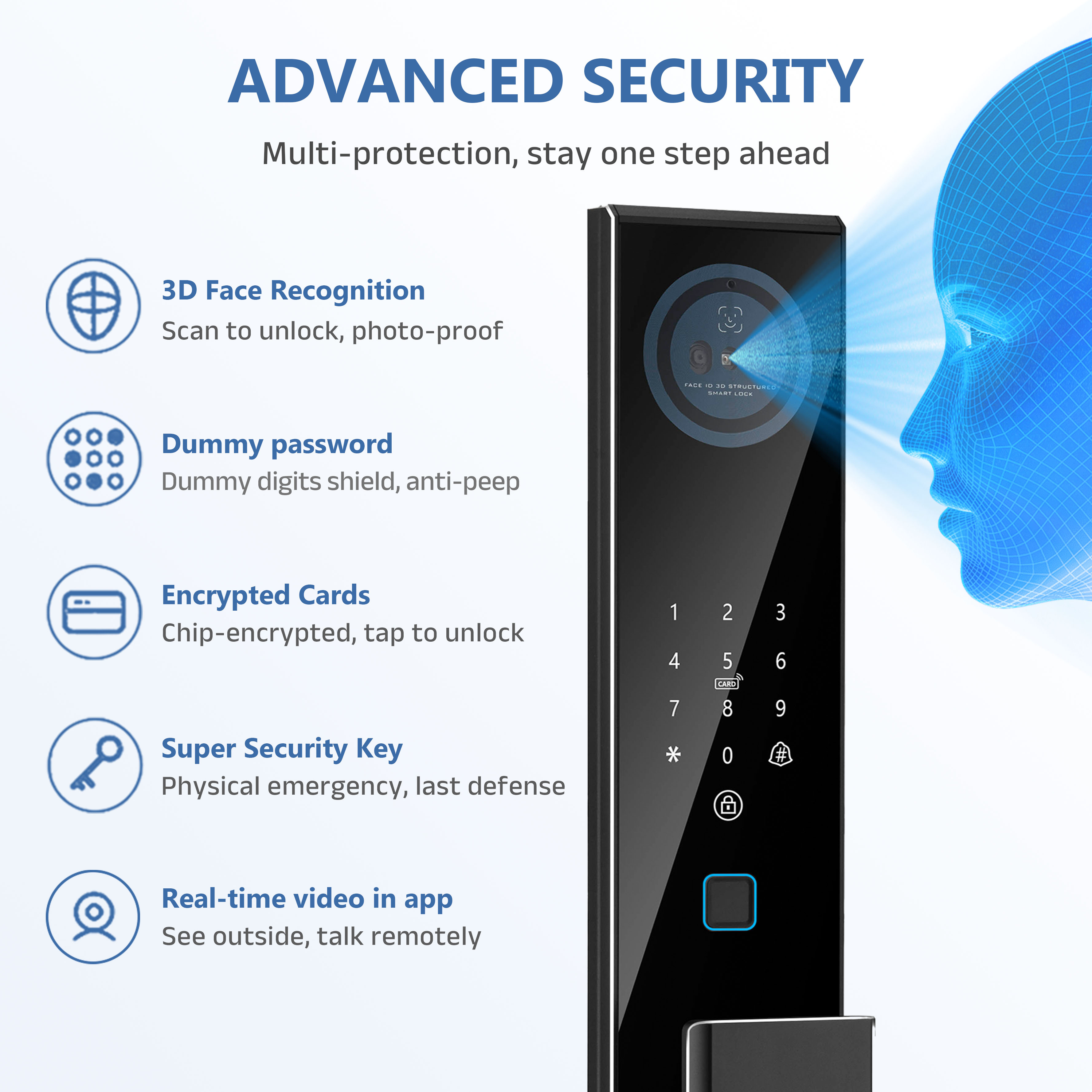 Model: K09 Face Recognition Smart Lock
