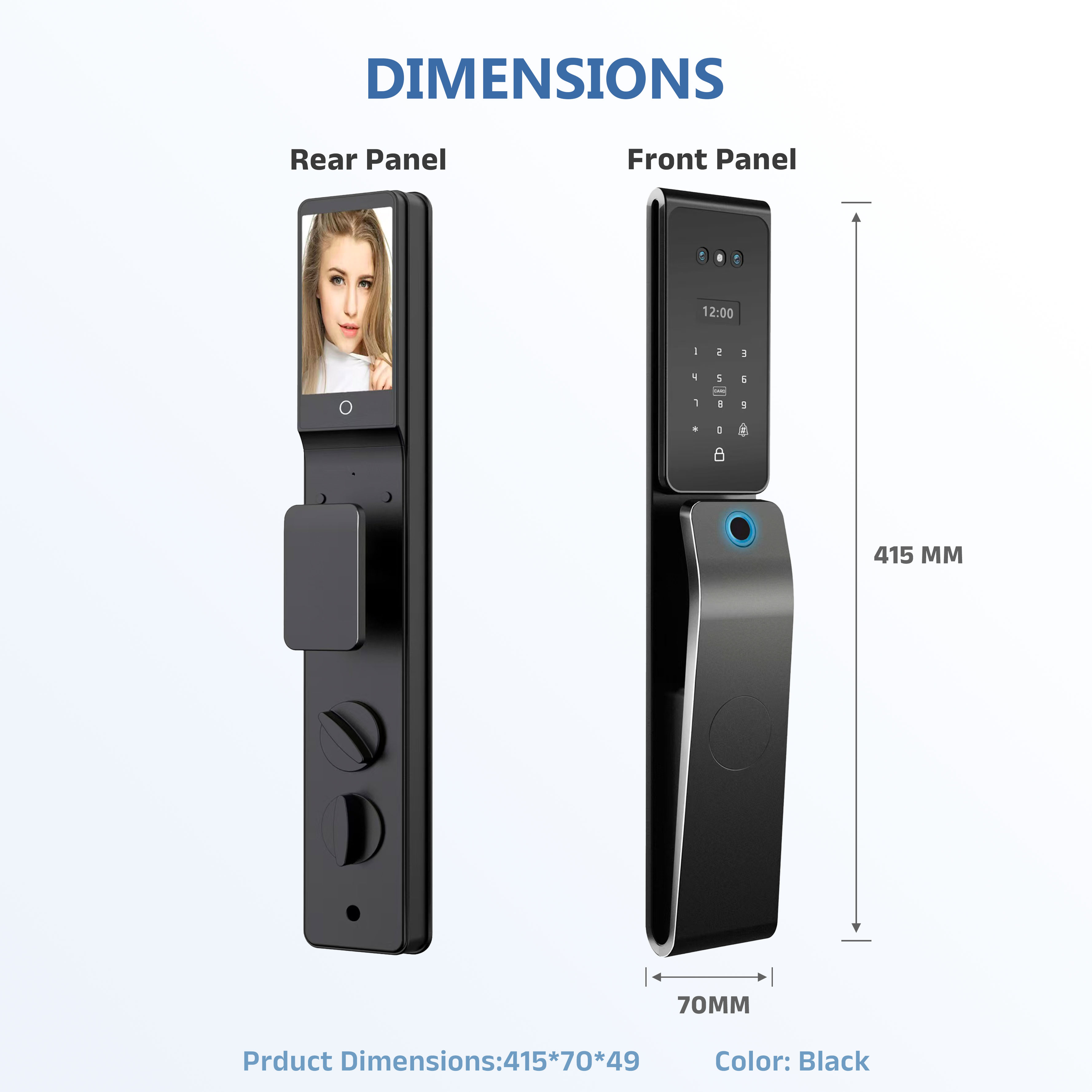 Model: K08 Face Recognition Smart Lock