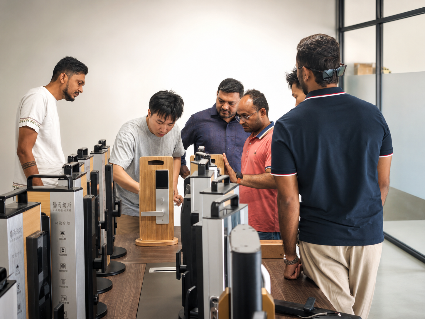 Smart lock function customization discussion with overseas customers